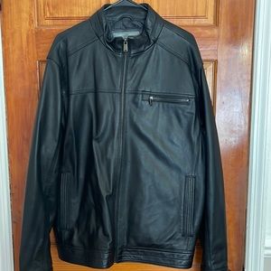 New without tags, New Zealand lamb black genuine leather jacket.